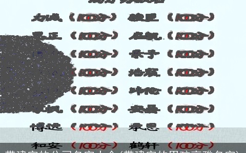 带建字的公司名字大全(带建字的男孩高雅名字)