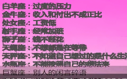 12星座何时可能结束关系？探究12星座的心理疲劳来源