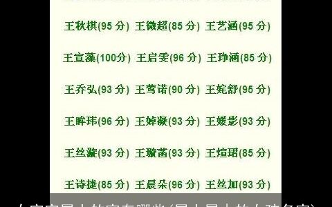 女宝宝属土的字有哪些(属土属木的女孩名字)