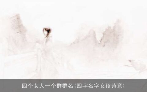 四个女人一个群群名(四字名字女孩诗意)