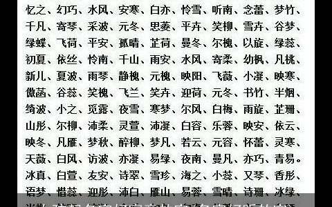女孩起名字好寓意的字(名字好听的字)