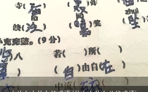 大什么大什么的成语(什么七什么八的成语)