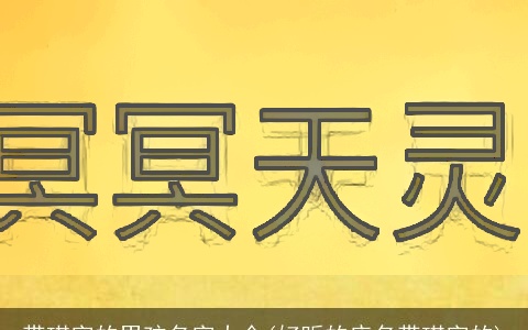 带琪字的男孩名字大全(好听的店名带琪字的)