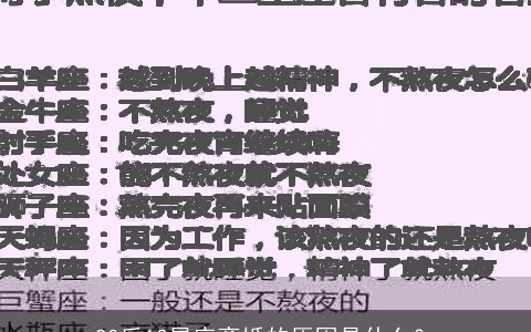 90后12星座离婚的原因是什么？