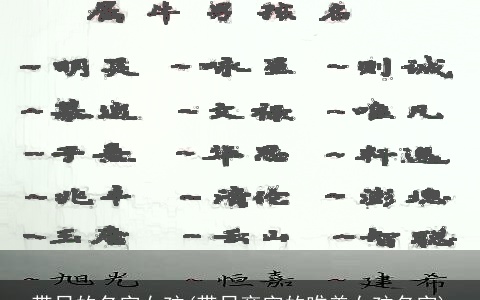 带日的名字女孩(带日旁字的唯美女孩名字)