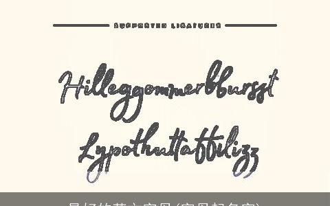 最好的英文字母(字母起名字)