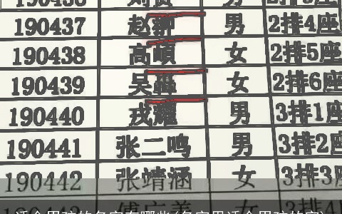 适合男孩的名字有哪些(名字里适合男孩的字)