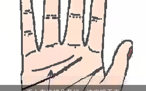 手上有这样几条线，注定嫁天王