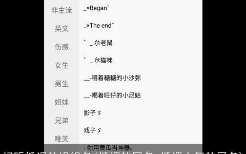 好听低调的组织名(低调的网名,低调大气的网名)