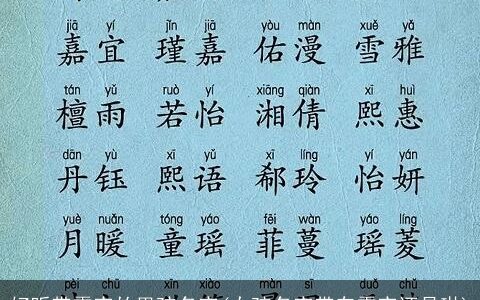 好听带霖字的男孩名字(女孩名字带有霖字还是琳)