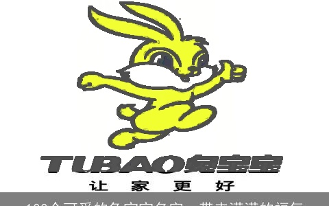 100个可爱的兔宝宝名字，带来满满的福气