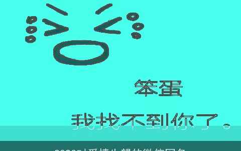 2023对爱情失望的微信网名