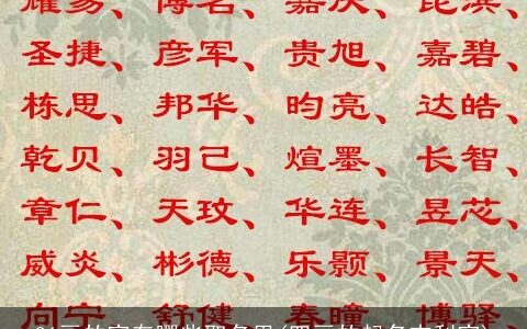 21画的字有哪些取名男(四画的起名吉利字)