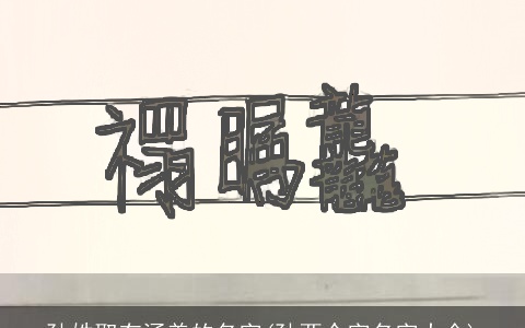 孙姓取有涵养的名字(孙两个字名字大全)