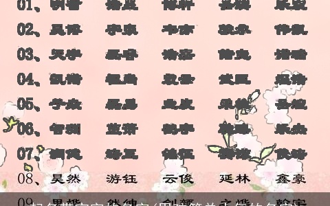 起名带宝字的名字(男孩简单大气的名字)