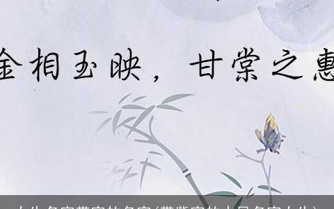 女生名字带字的名字(带紫字的古风名字女生)