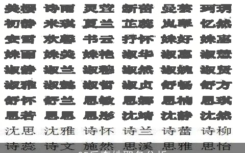 05后李姓取名分析