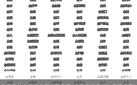 金字音什么字适合用来取名字(金字旁寓意好的字起名字)