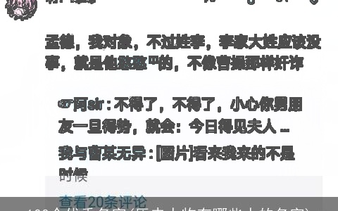 100个优秀名字(历史人物有哪些人的名字)