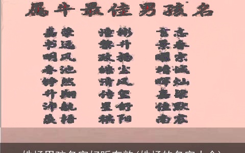 姓杨男孩名字好听有韵(姓杨的名字大全)