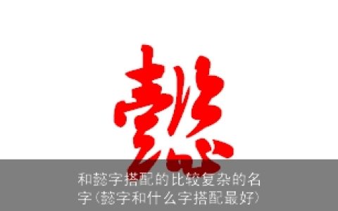 和懿字搭配的比较复杂的名字(懿字和什么字搭配最好)