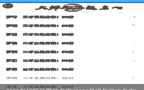 2023年好听的男孩名字(2023最洋气游戏名字)