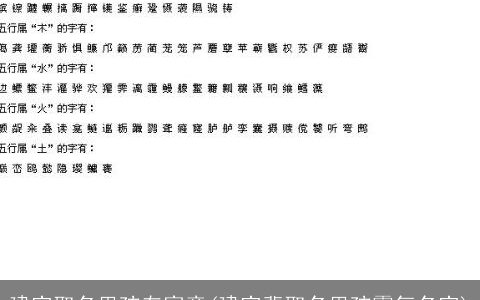 建字取名男孩有寓意(建字辈取名男孩霸气名字)