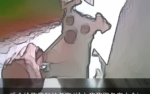 适合给狗狗起的名字(给女狗狗取名字大全)