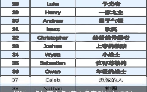 好听一点的英文名(英文名字叫什么好听)