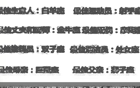 如何判断12星座是否喜欢你？看看他们的表现