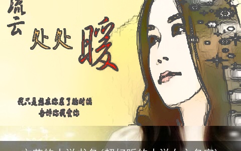 文艺的小说书名(超好听的小说女主名字)