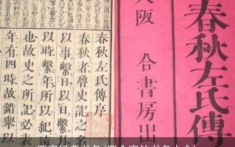 四字经典书名(四个字的书名大全)