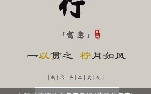 女孩姓蔡取什么名字最好(蔡开头名字)
