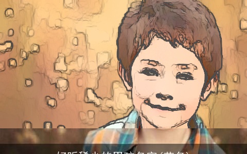 好听稀少的男孩名字(艺名)