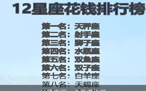 12星座哪一点值得你爱