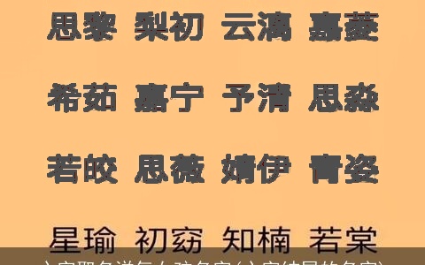 心字取名洋气女孩名字(心字结尾的名字)