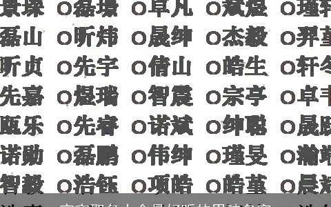 宝宝取名大全最好听的男孩名字