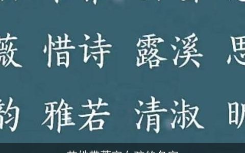 范姓带蓉字女孩的名字