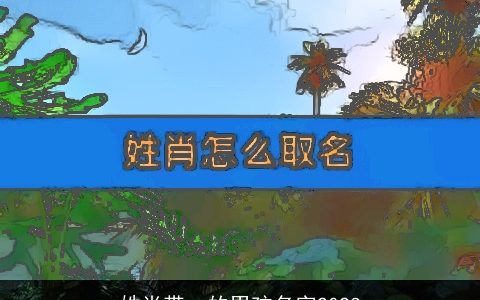 姓肖带一的男孩名字2023