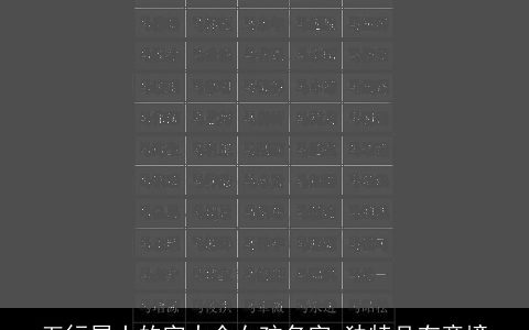 五行属土的字大全女孩名字 独特且有意境