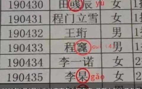 2023年8月2日出生的宝宝怎么取名字 最新大气孩子名字