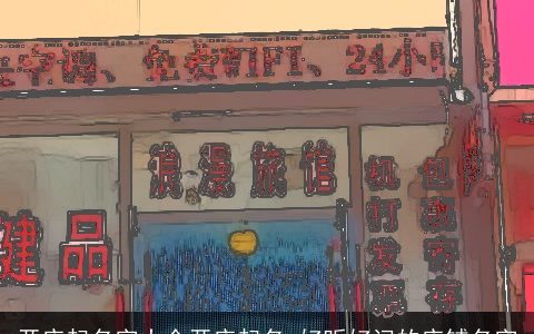 开店起名字大全开店起名 好听好记的店铺名字