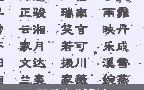 何姓男孩缺木取名字大全