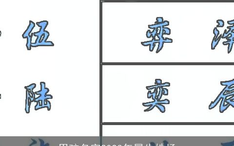 男孩名字2024年属牛姓杨