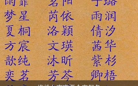 梅姓女宝宝两个字起名