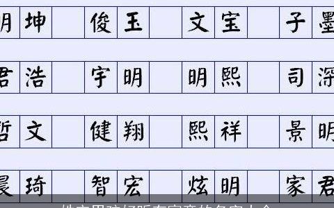 姓宋男孩好听有寓意的名字大全