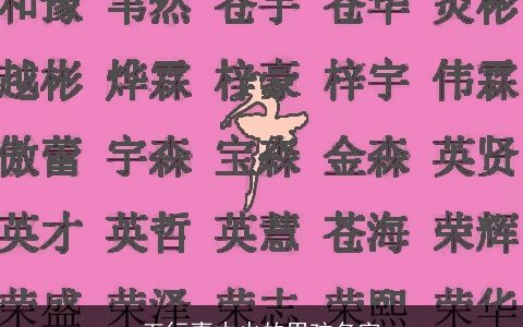 五行喜木火的男孩名字