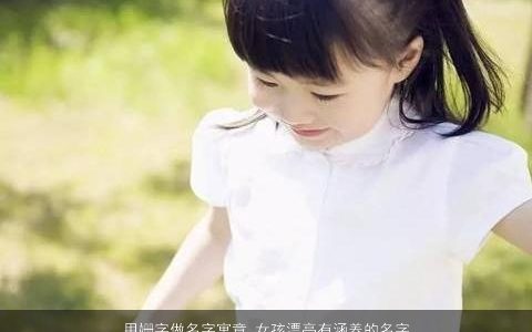 用姗字做名字寓意 女孩漂亮有涵养的名字大全 寓意漂亮有涵养的女孩名字大全精选