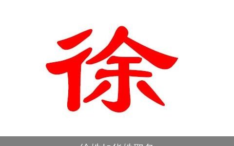 徐姓加华姓取名