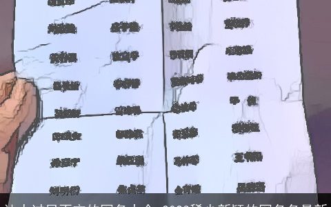 让人过目不忘的网名大全 2023稀少新颖的网名名最新